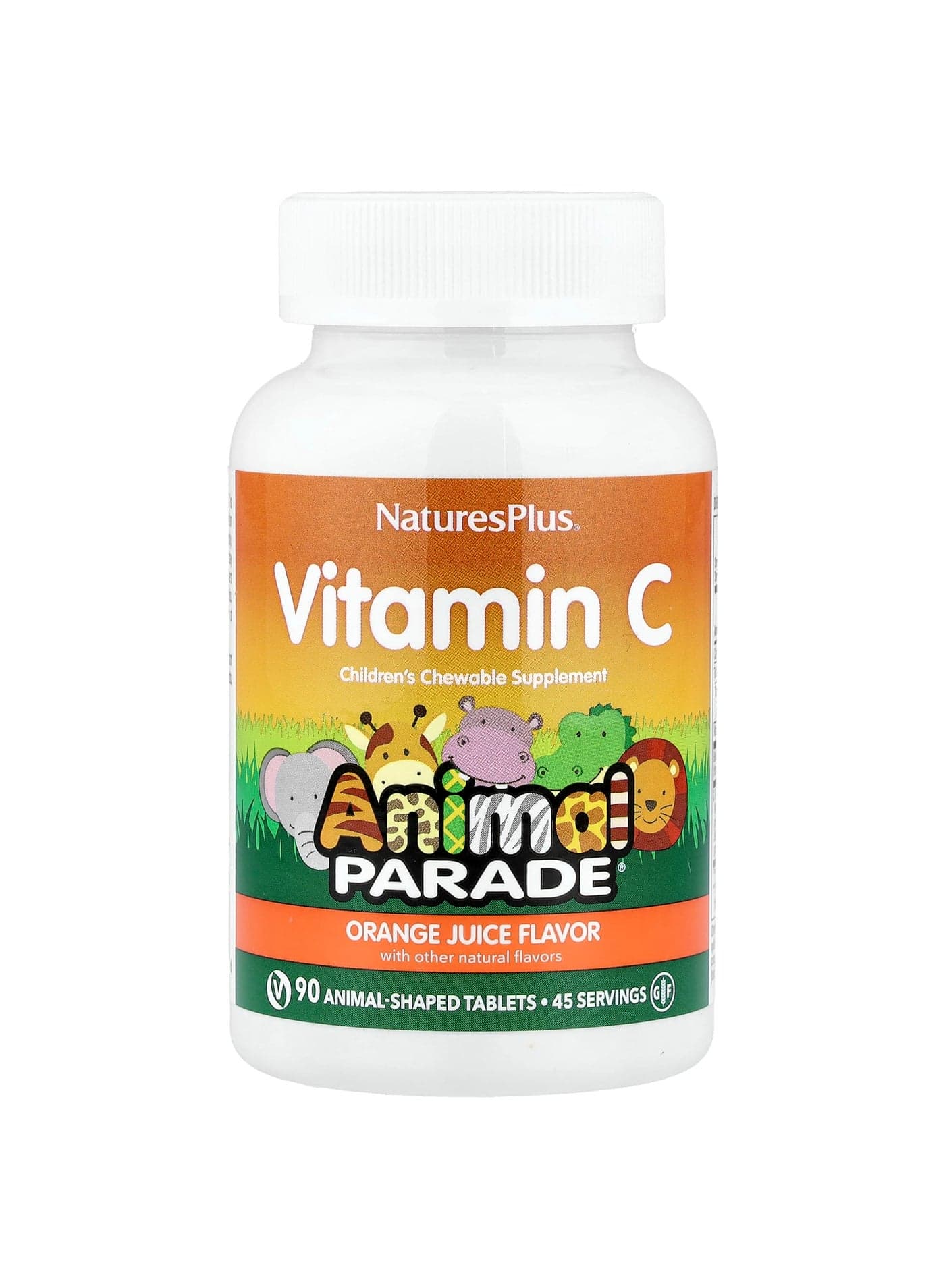 Animal Parade, Vitamin C, Orange Juice, 90 Animal-Shaped Tablets