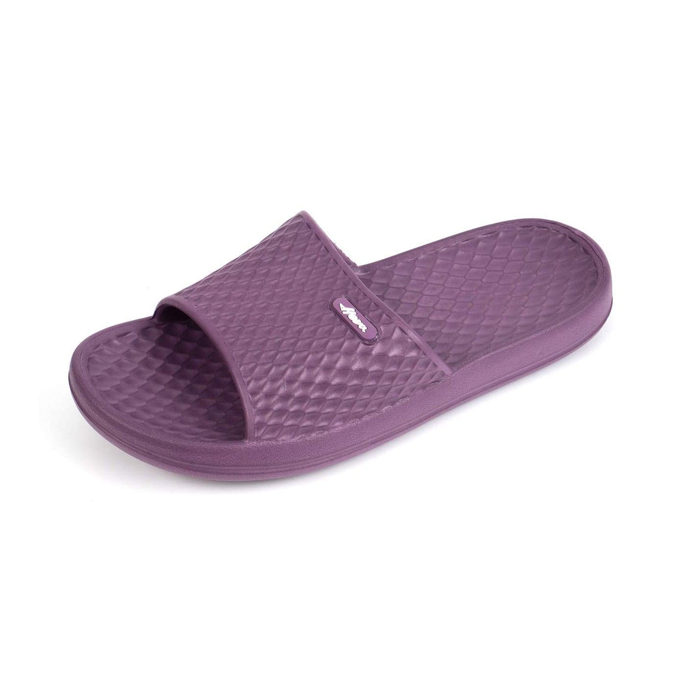 FUNKYMONKEY Womens Bathroom Shower Slippers Indoor Home Beach Non Slip Sandal (8 M US, Dk Purple)