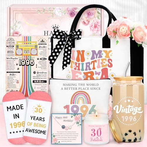 30th Birthday Gifts for Women Birthday Gifts for 30 Year Old Women Cool 1966 Gift ideas for Woman Unique 30th Presents for Her Happy 30th Bday Decoration for Daughter Ladies Friend Wife Coworker