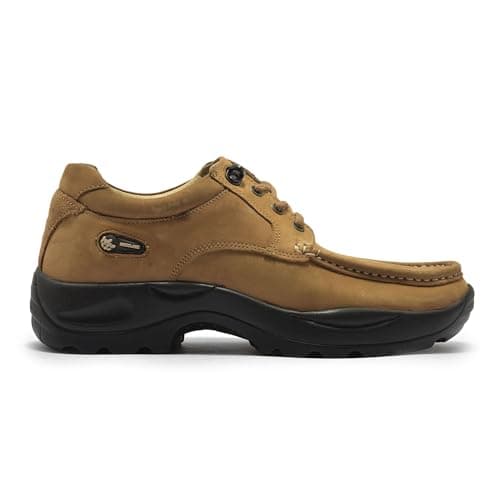 Woodland Men's Leather Casual Shoes Camel