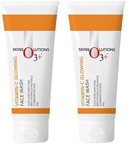 O3 Vitamin C Face Wash Glow For Daily Brightening Gentle Cleansing 60g Pack of 2