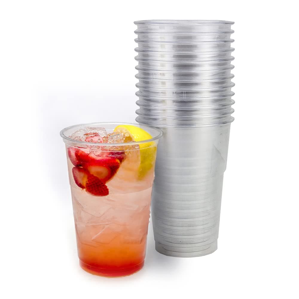 Signature Packaging Disposable Plastic Party Cups 300ml 10oz 50 Pack Heavy Duty