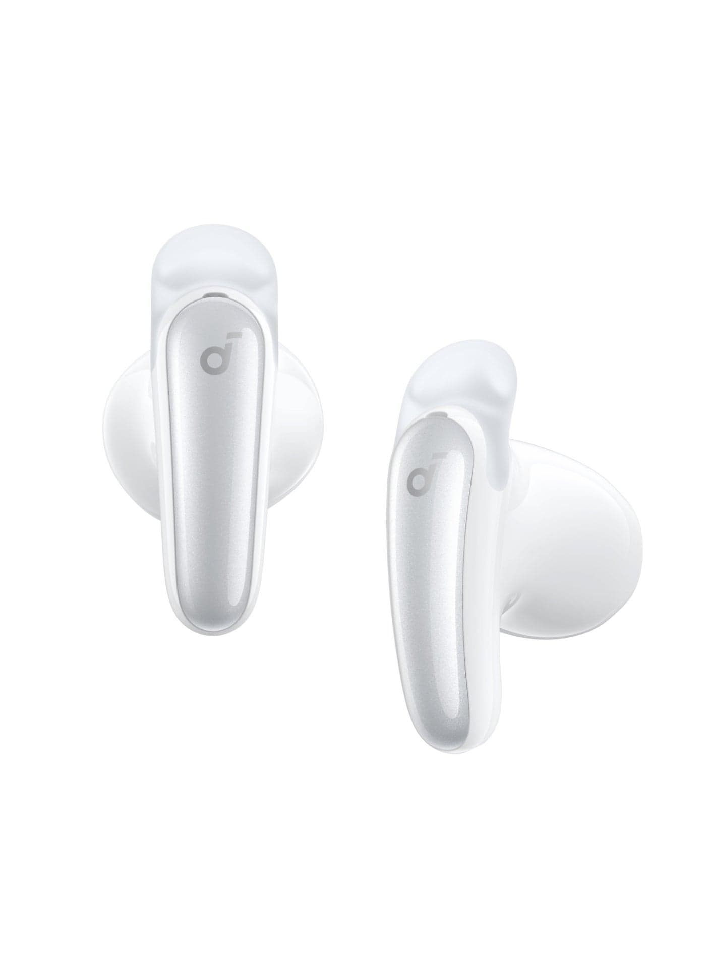 Liberty Buds by Anker, Semi-In-Ear Design, Removable Ear Fins, Real-Time Adaptive Noise Cancelling, Fast Charging, Wireless Bluetooth Earbuds,Translation Earbuds, 30H Playtime White