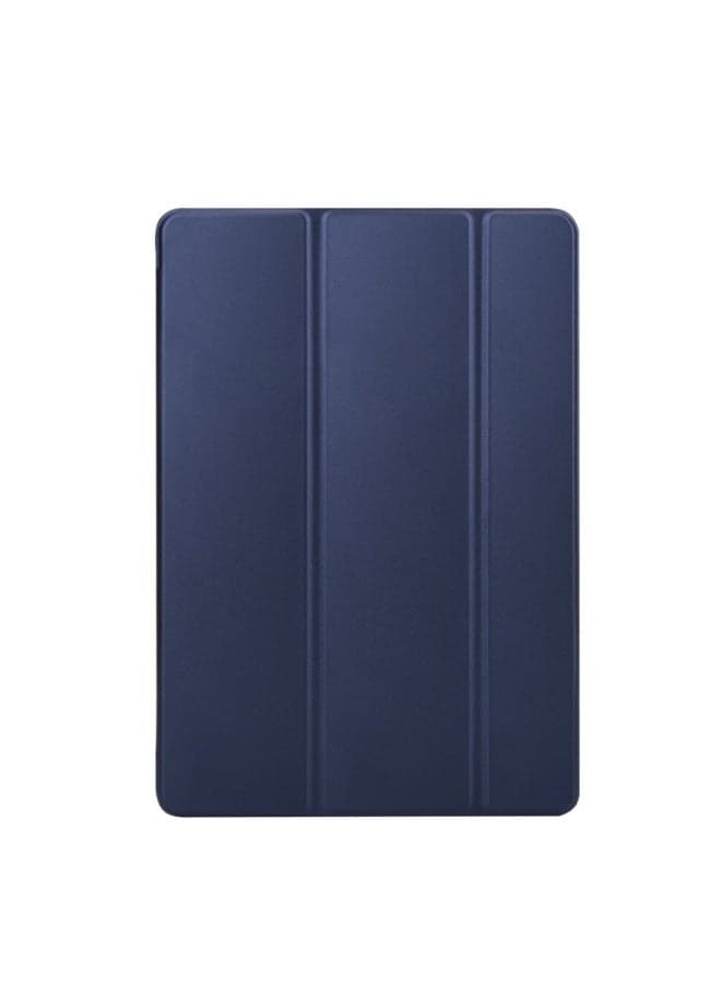 Protective Case For All Ipad Series Tablet Computers Three-fold Side Skin-tone Tpu Soft Shell Solid Color Simple Design-Color:Dark Blue-Applicable Model:ipad Pro 10.5