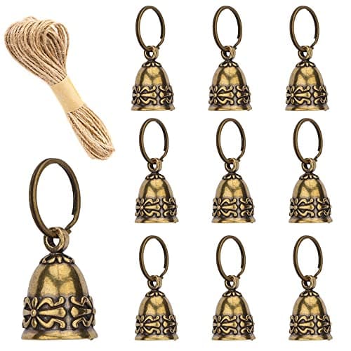 10pcs Pure Copper Bells Handmade Small Bells for Crafts, Wind Chimes for Home, Door Bells or Decoration Bells for Wedding Decorations, Christmas Decorations