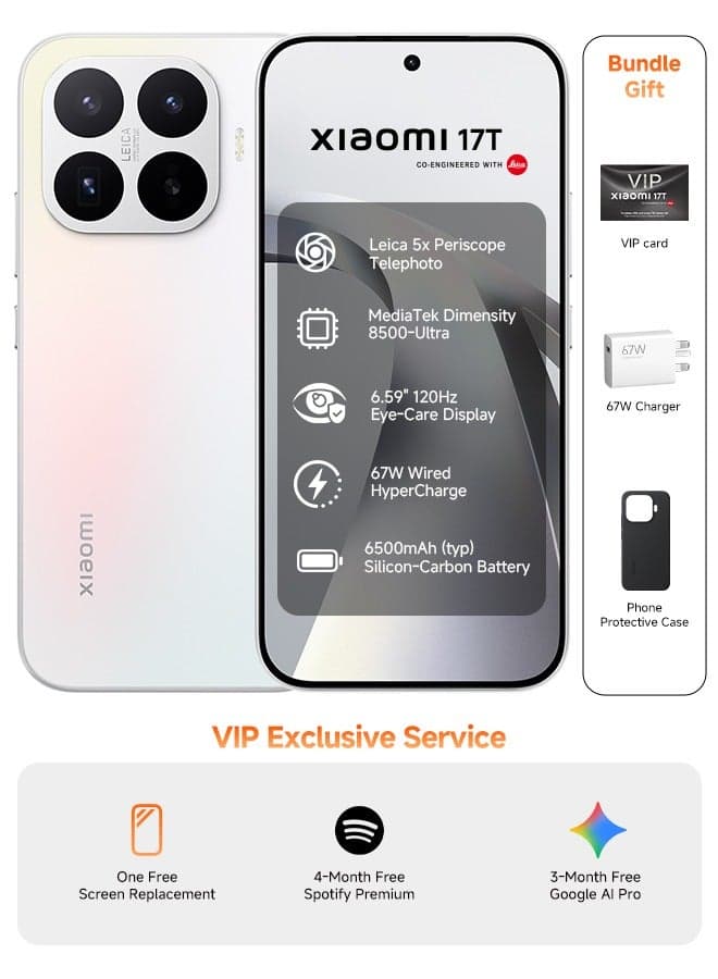 17T Dual SIM 5G Optal White 12GB RAM 256GB - Global Version