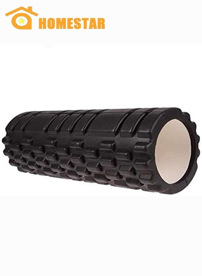 Foam Roller, Medium Density Deep Tissue Massager for Muscle Massage and Myofascial Trigger Point Release, Black