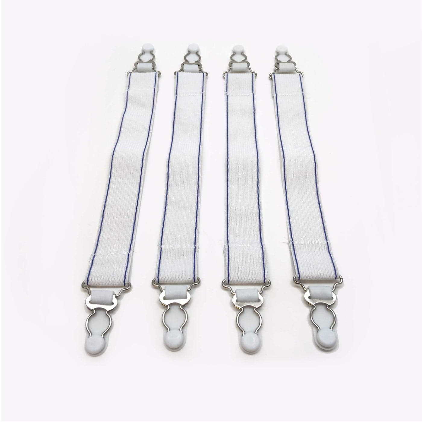 Levinsohn Fresh Ideas Bed Sheet Straps For Use With All Fitted Sheet Sizes 4Pack White