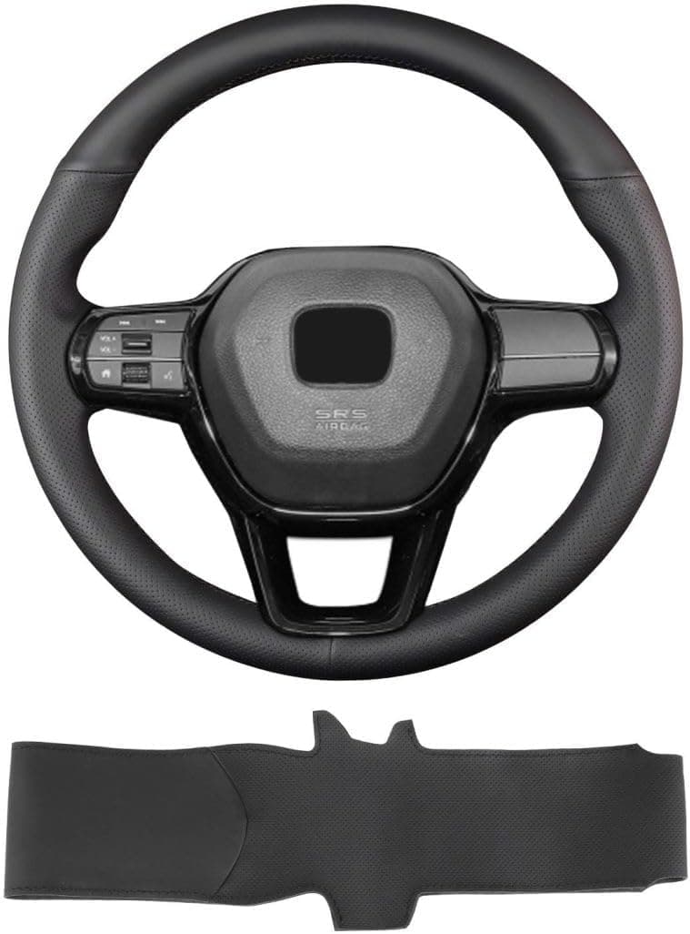 Yeolpise Hand-Stitched Steering Wheel Cover for Honda Civic and CR-V Models