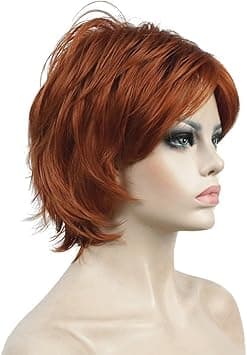 Lydell Short Layered Shaggy Full Synthetic Wig Wigs 130A Fox Red