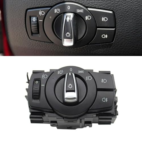 Goodithy Interior Headlight Knob Switch Assembly Head Light Knob Headlamp Control Button Switch Complete Replacement for BMW 13X1 Series E87 E88 E81 E82 E90 E91 E92 E93 E84 Model B