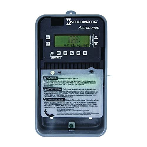 Intermatic ET8415CR Astronomic Electronic Time Switch - Auto-Voltage Operation, 56 Fixed & 8 Astronomic Events - Independent Dusk/Dawn Settings, Configurable Outputs with Supercapacitor