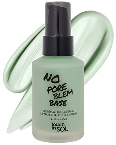 TOUCH IN SOL Redness Correcting Base Primer 101 floz Pore Minimizing Green Toned Makeup Base Tone Neutralizing before Foundation Minimize Rosacea Redness No Pore Blem Primer Base