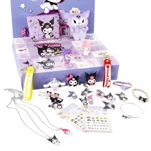 PATPAT® 28 Pcs Kawaii Gift Box 12 Categories Merchandise Collectible Gift Box Blind Box with Doll, Plush, Ropes, Clips, Necklace, Wallet, Keychain, Nails Stickers Box Gift for Girls