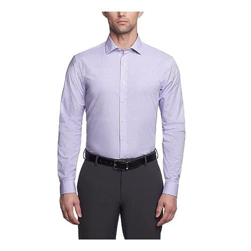 Unlisted by Kenneth Cole mens Slim Fit Checks and Stripes (Patterned) Dress Shirt, Tulip, 16 -16.5 Neck 36 -37 Sleeve Large US