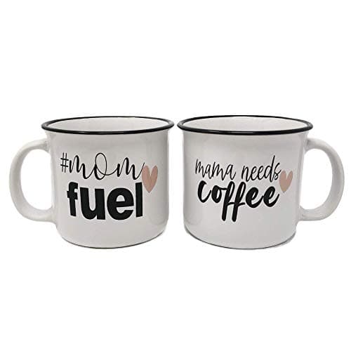 CAM N HONEY Mom Fuel Coffee Mug Set | Mama Coffee Campfire Mugs | Perfect Gifts For Best Mom Ever