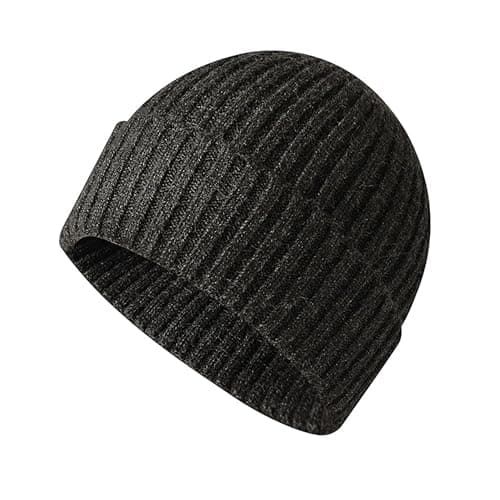 Tomorrow Fashion Winter Beanie Cap for Men, Knit Skull Cap for Men & Women, Fleece-Lined Beanie for Insulation and Comfort, Ideal for Outdoor Activities and Daily Use (in, Alpha, Free Size, CHARKOL)