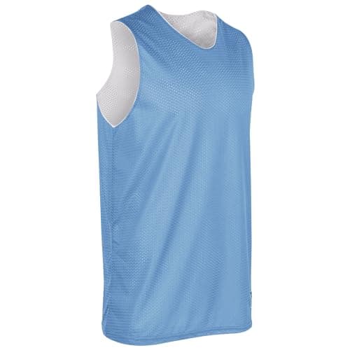 CHAMPRO Men's Standard Zone Reversible Basketball Jersey, Light Blue, White, Adult Large