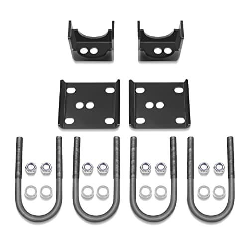 JY PERFORMANCE Truck Rear Axle Flip Kit 5" Drop C Notch Kit Shock Compatible With 1973-1987 Chevrolet C10 C15 GMC 1/2 Ton Truck Rear Lowering Flip Kit 7387CNF-K
