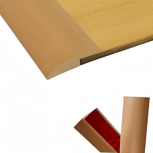 Floor Rubber Transition Strip Self Adhesive Carpet to Tile Transition Strip Edging Trim Strip for Threshold Transitions with a Height Less Than 5 mm/0.2in (Tawny Brown, 6.56FT)