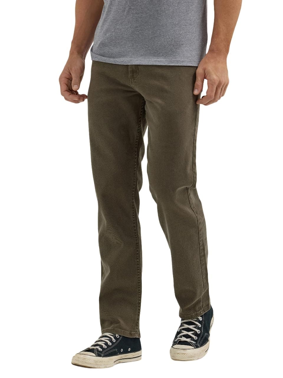 Wrangler Authentics Mens Classic 5Pocket Relaxed Fit Flex Jean Olive