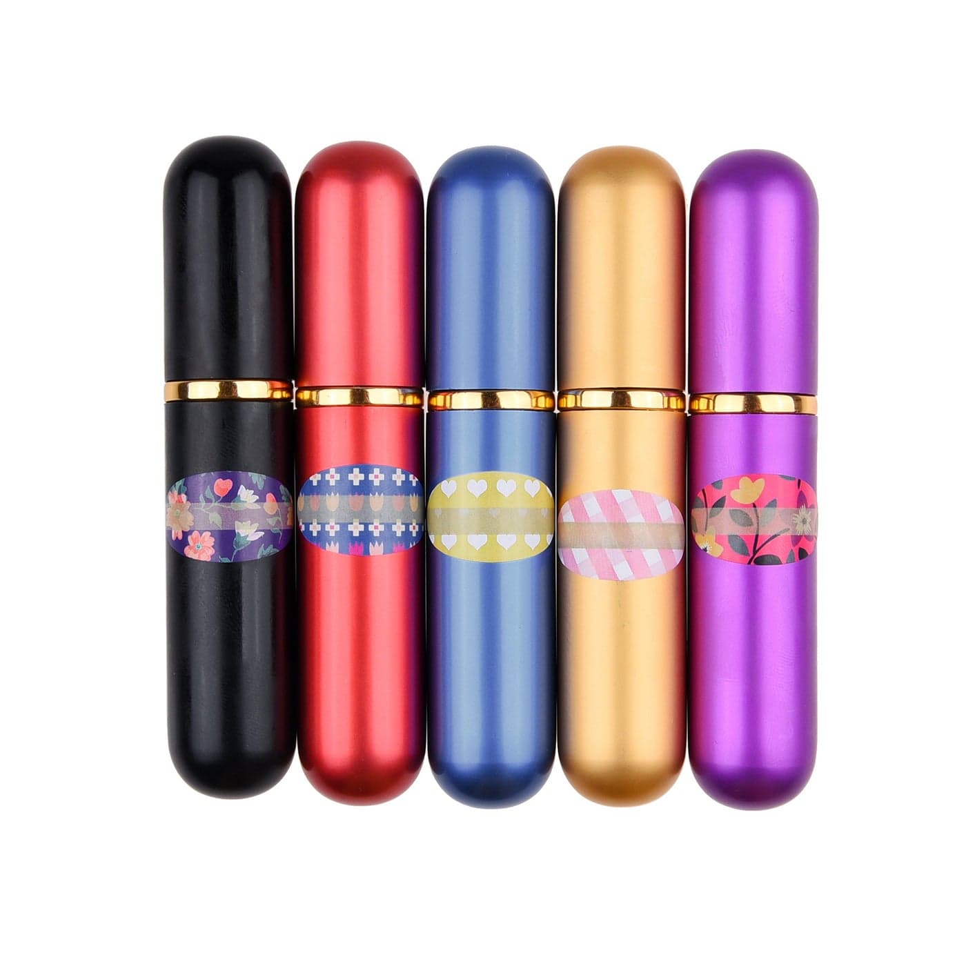 Kare Kind Inhaler Tubes Aluminum and Glass for DIY Essential Oil Aromatherapy Use Refillable 5 Elegant Inhaler Tubes 25 Wicks 1 Opening Tool 78 writable Stickers 2 Mini droppers