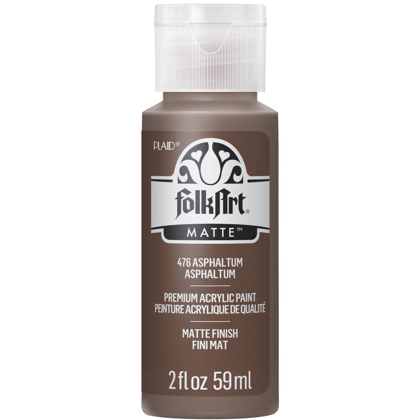 FolkArt Acrylic Paint in Assorted Colors 2 oz 476 Asphaltum