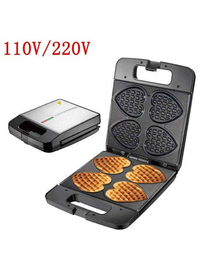 Hearts Waffle Maker Sandwich Maker Toast 4 Slices Waffle Breakfast Maker Cake Maker