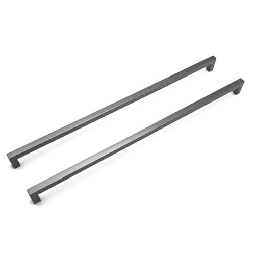 Aibeli Ancient Grey Cabinet Pulls 1758 Inch Hole Centers448mm Long Cabinet Handles Square Drawer Pulls 10 Pack Stainless Steel Wardrobe Handles