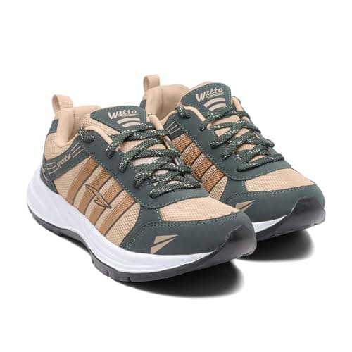 ASIAN Men's Wonder-21 Sports Running Shoes Beige Olive