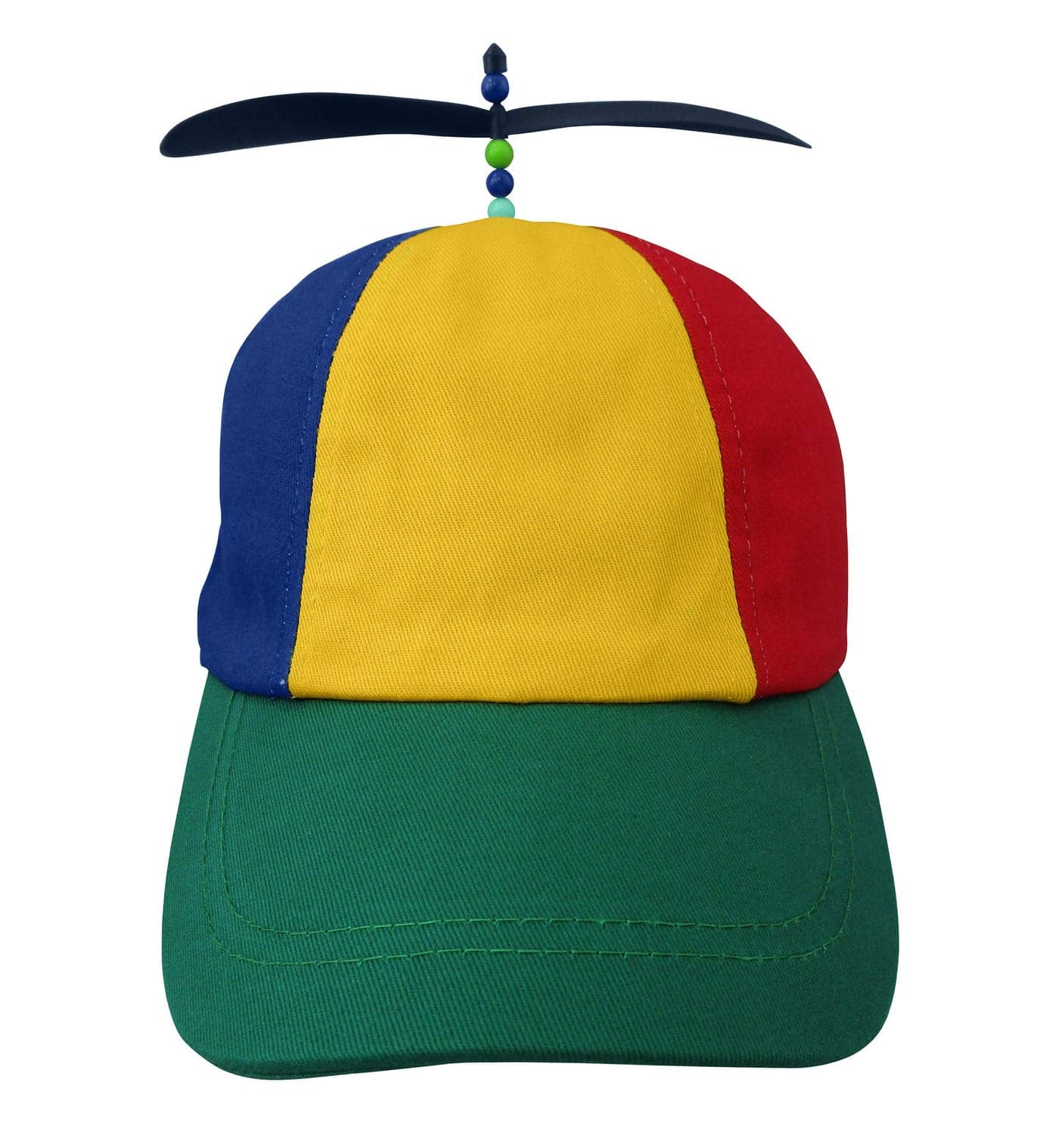 Nicky Bigs Novelties Adult Adjustable Funny Propeller Hat - Colorful Silly Helicopter Spinner Funny Hats - Crazy Spinning Propeller Novelty Baseball Cap - Halloween Costume Accessory, Multi-Color