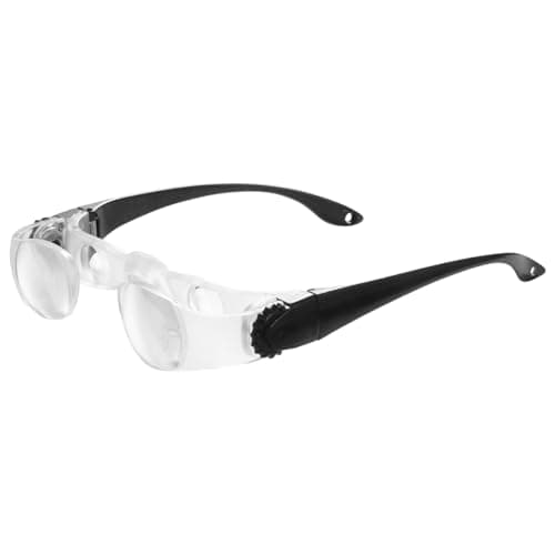 Fishing Magnifying Glasses - Portable Hands-Free Binoculars for Long-Distance Viewing, Bird Watching, Hiking, and Tv - Adjustable Fit, White