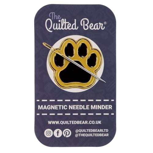 The Quilted Bear Needle Minder Needle Minder Magnet for Keeping Sewing Embroidery Needles Cross Stitch Needles Safe Stress Free Stitching Cross Stitch Supplies Embroidery Supplies Dog Paw