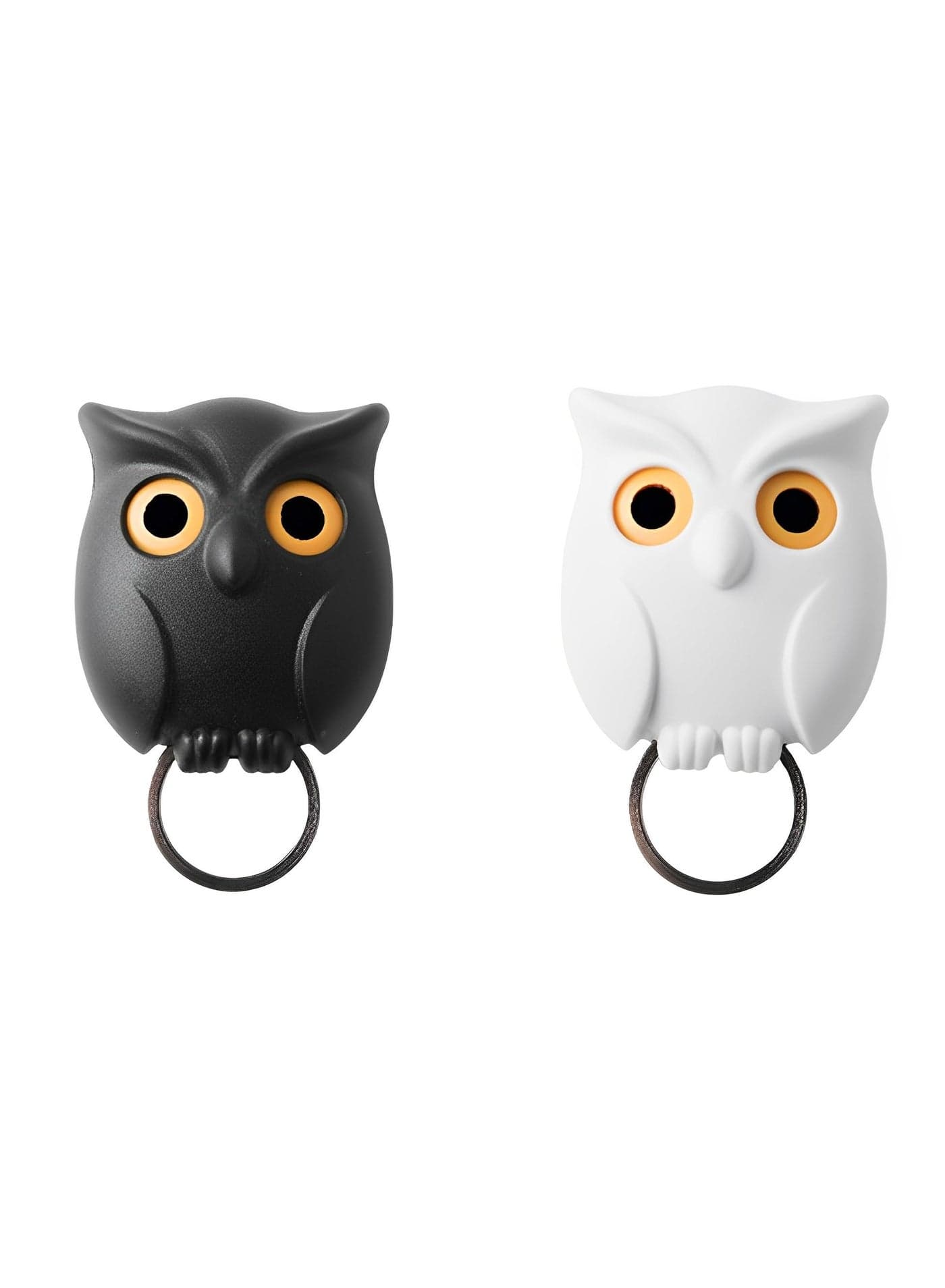 2PCS Cute Magnetic Owl Key Holder Set, Wall-Mounted, Automatic Eye Closure, Perfect for Home Organization and Key Storage
