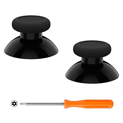 eXtremeRate Replacement Thumbsticks for Xbox Series X S Joysticks Repair Kit for Xbox Wireless Controller Custom Analog Stick Buttons for Xbox One SXElite Controller Black