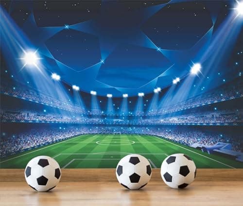 Jdayda Soccer Stadium Wallpaper Mural Large Art Wall Background Painting for Soccer Hall Bedroom Living Room