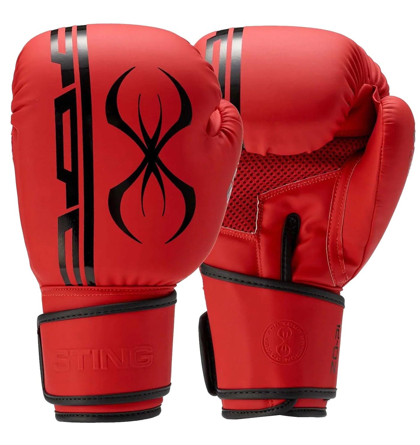 STING Boxing - Armaplus Boxing Gloves | for Competition & Training (RED/Black, 16oz)