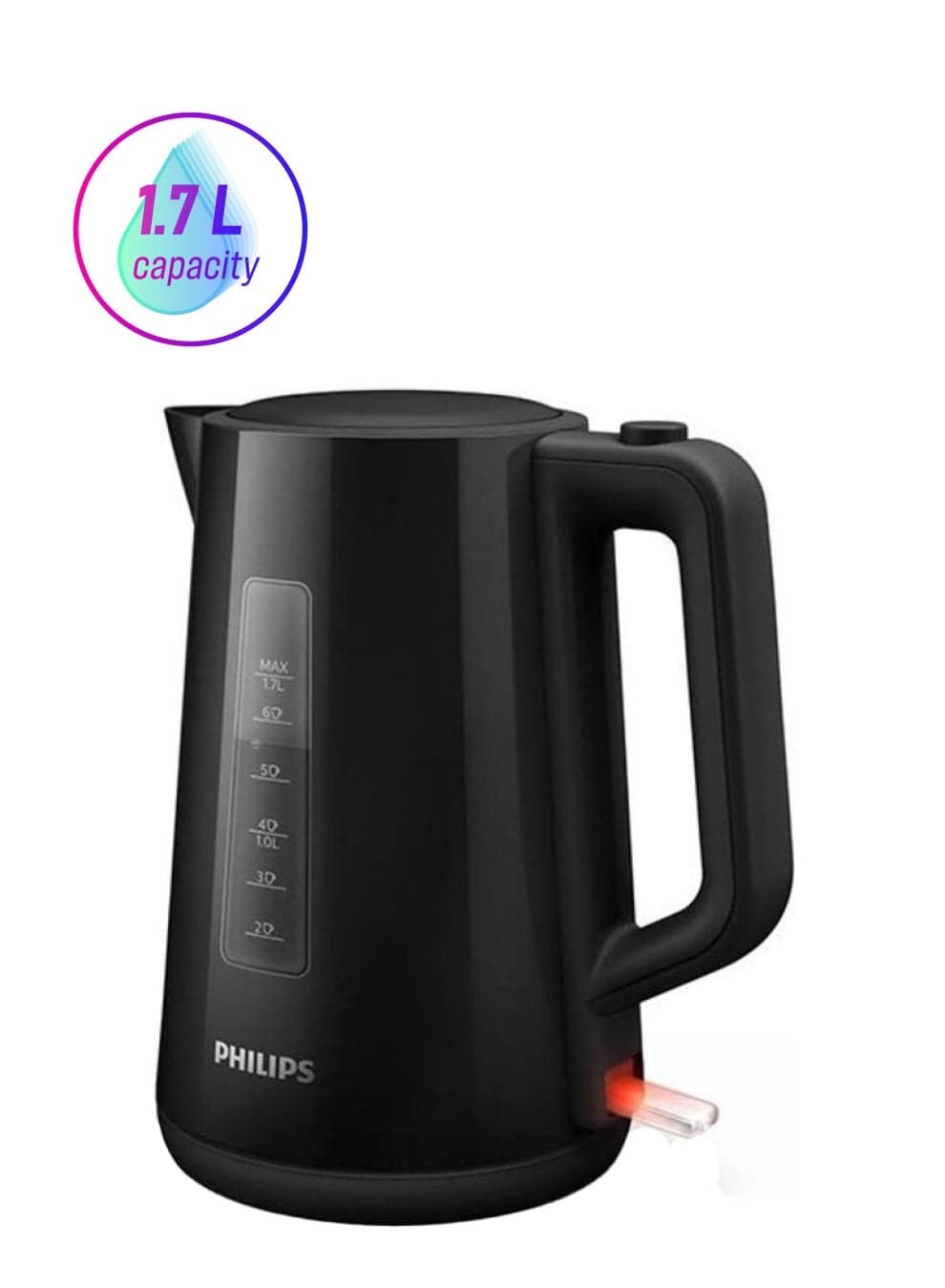 Series 3000 Kettle With Light Indicator 1.7 L 1850 W HD931821 Black
