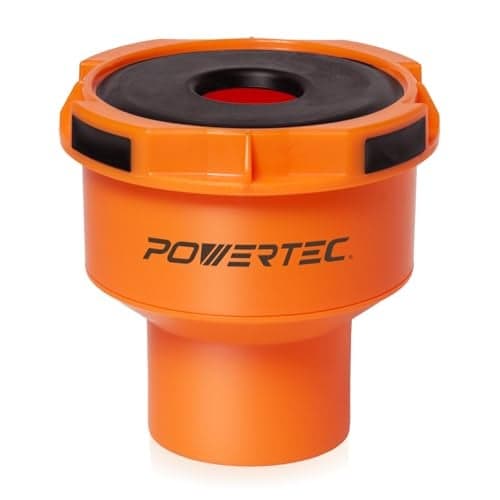 POWERTEC 70420 Dust Port Adapter for 1-3/4" ~ 2-1/2" Port to 4" & 2-1/2" Dust Collection Hose, Quick Connect Hose Reducer Fittings for Table Saw, Planer, Jointer & Various Power Tools (Patent pending)