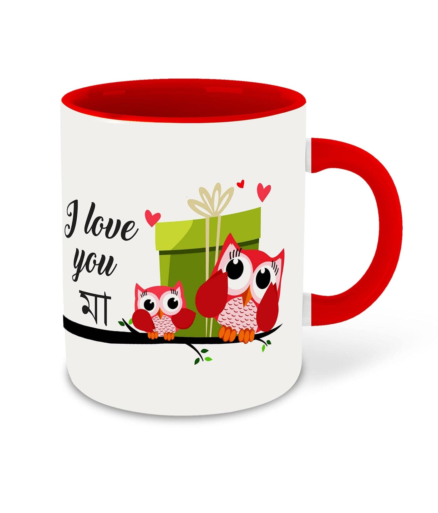 WHATS YOUR KICK - I Love You Mom Inspiration Printed Red Ceramic Coffee Mug - Mothers Day | Mom Quotes | Bengoli Quotes | Birthday | Anniversary | Best Gift | Hobby (D15)