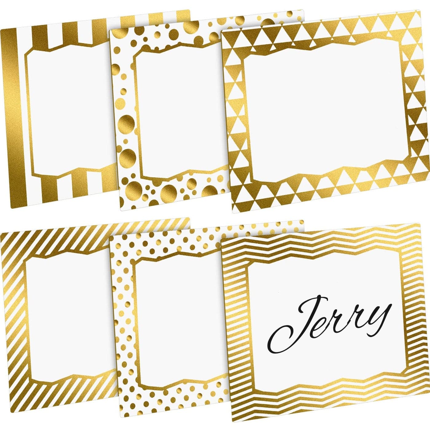Pajean 240 Pcs Gold Name Tags Self Adhesive Gift Tags Gold Sticky Labels Sticker Name Badge for Themed Party School Office Home Gift Boxes 3 x 3 InchMulti Style