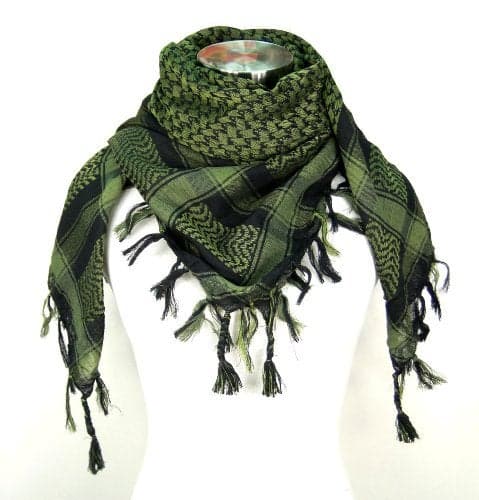 Tapp Collections Premium Shemagh Head Neck Scarf - Green/Black