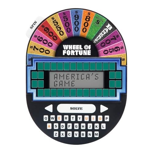 Educational Insights Wheel of Fortune Game Handheld Electronic Game Great for Travel Classic Retro Party Games for Kids Teens Adults Word Puzzle Challenge Entertaining Gift Ages 8