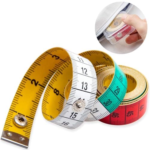 Tape Measure Measuring Tape for Body Fabric Sewing Tailor Cloth Knitting Home Craft Measurements60inch150cm Soft Multicolor Tape Measure Body Measuring Tape Set with Snap Button ClosureDual Sided