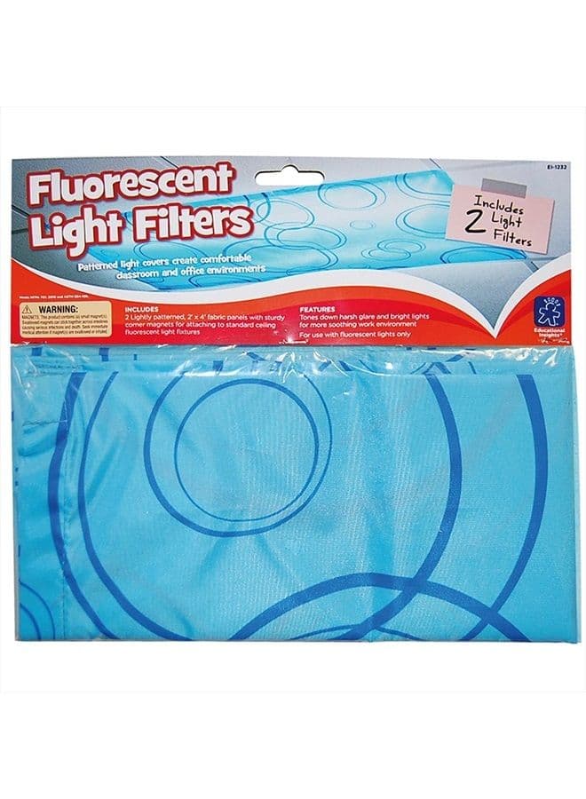 The Original Patterned Fluorescent Light Filters 2-Pack, Fluorescent Light Covers, Easy Install for Classroom, Office, Hospitals & Home, Teacher Classroom Decor