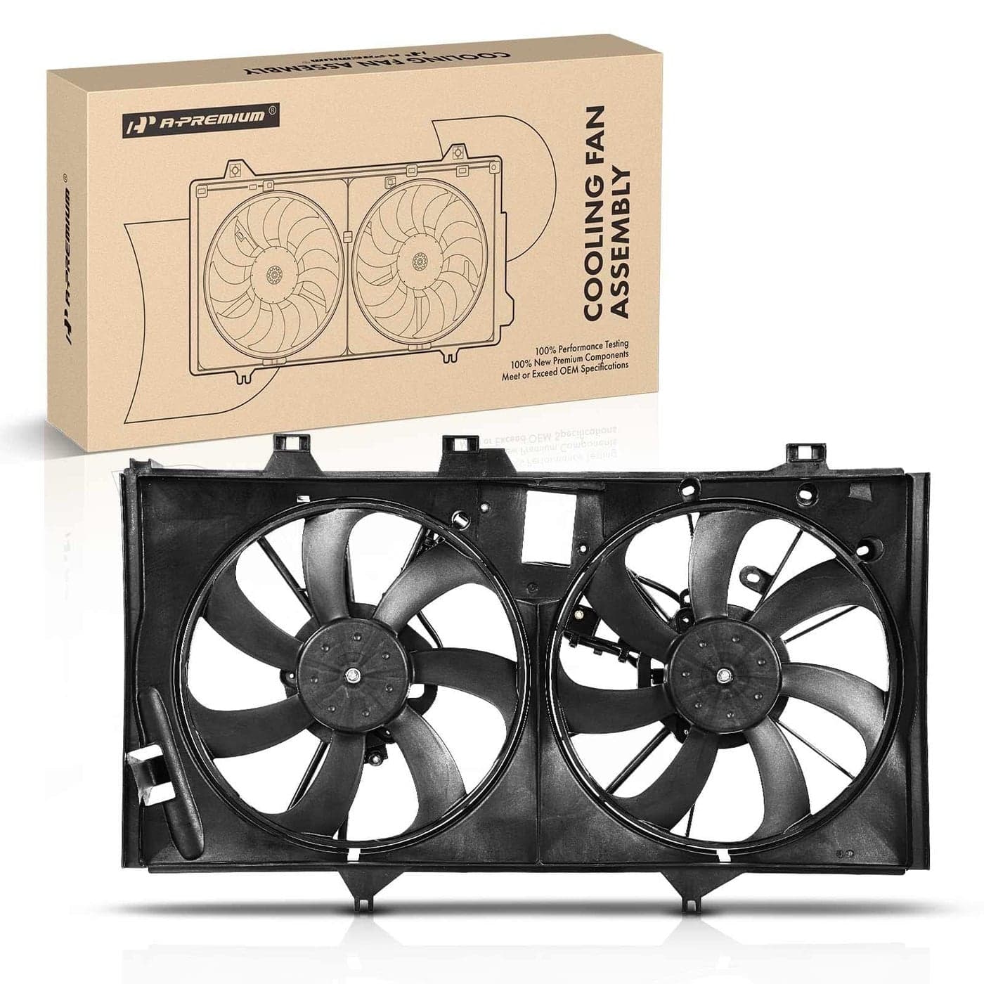 APremium Engine Radiator Cooling Fan Assembly Compatible with Select Toyota Models Camry 20122017 Avalon 20132018 Replace 163610V310 163630A150