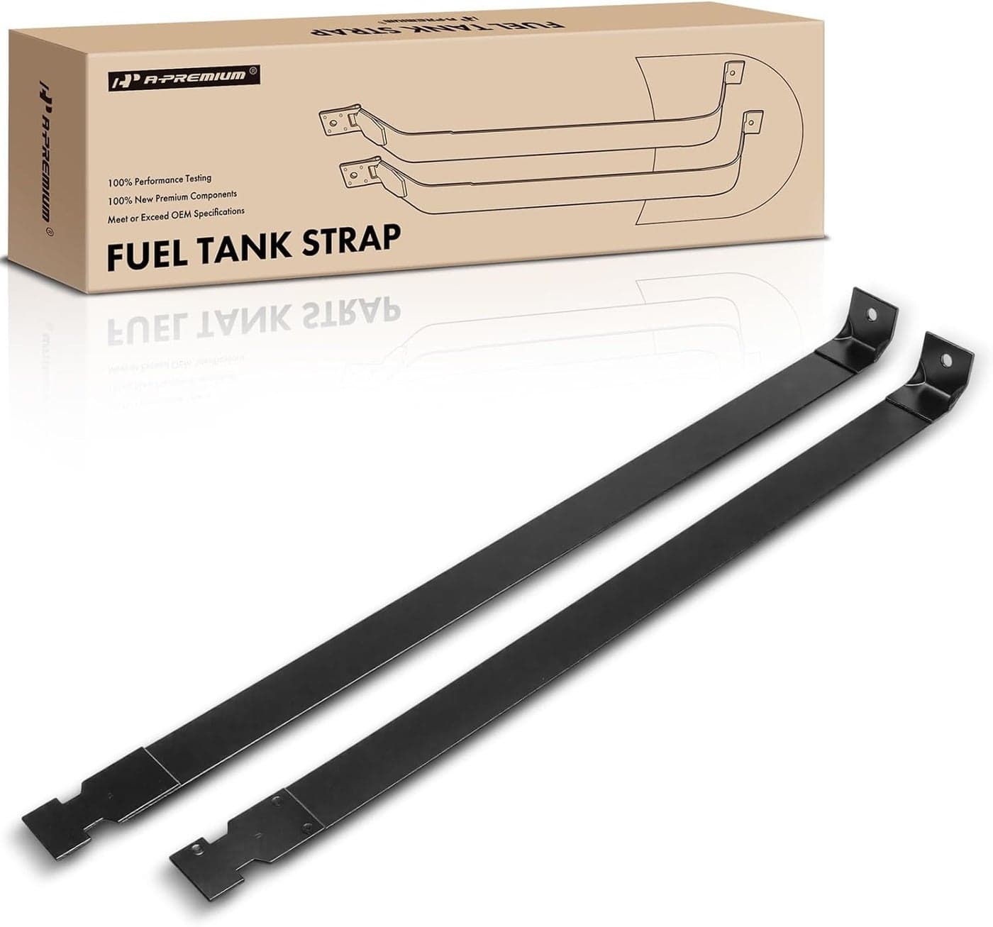 A-Premium 2 PCS Fuel Tank Straps for Ford F-100 F-150 F-250 HD F-350 F Super Duty 16 Gallon Mid-Ship Tank