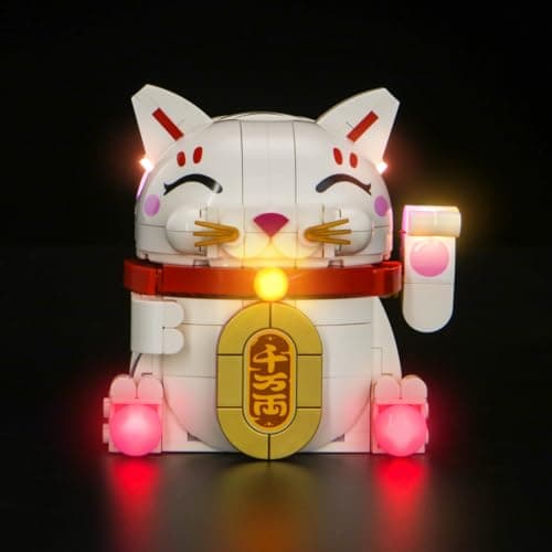 BrickBling LED Light Only Compatible with Lego Lucky Cat 40813 Building Kit Light Kit Only Not Come with Model