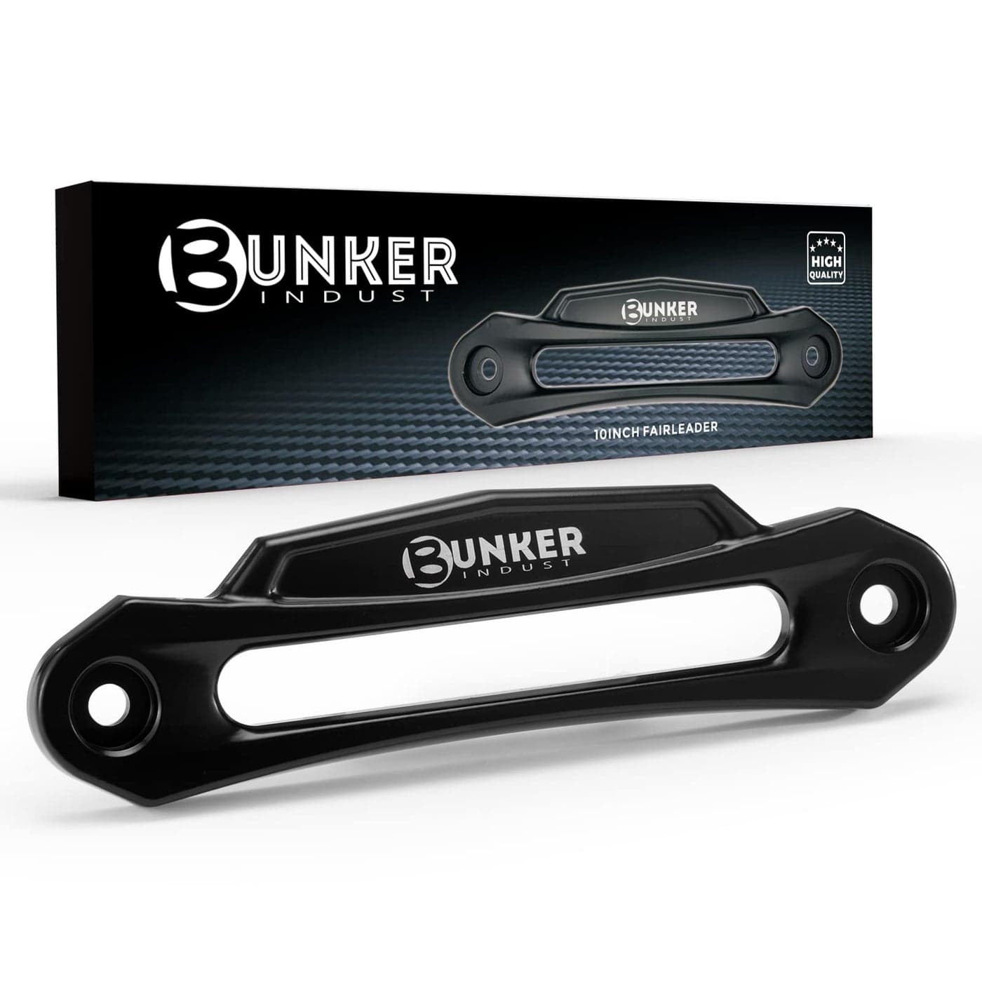BUNKER INDUST Winch Hawse Fairlead 10 Inch Aluminum Fairlead for 900014500lbs Winch with Synthetic Rope Winch Accessories