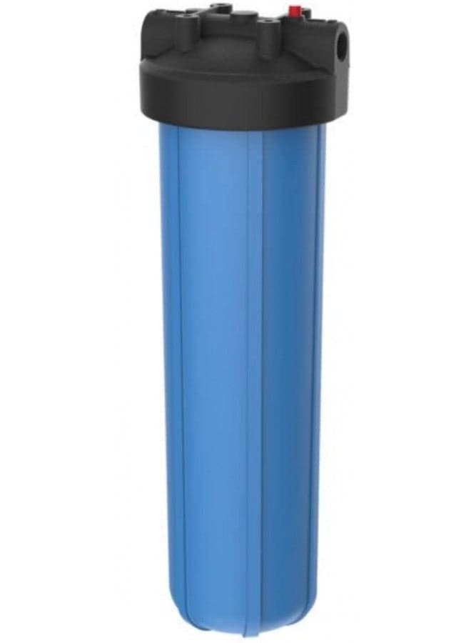 Pentair Pentek 150467 Big Blue Filter Housing, 3/4" NPT #20 Whole House Heavy Duty Water Filter Housing with High-Flow Polypropylene (HFPP) Cap and Pressure Relief Button, 20-Inch, Black/Blue